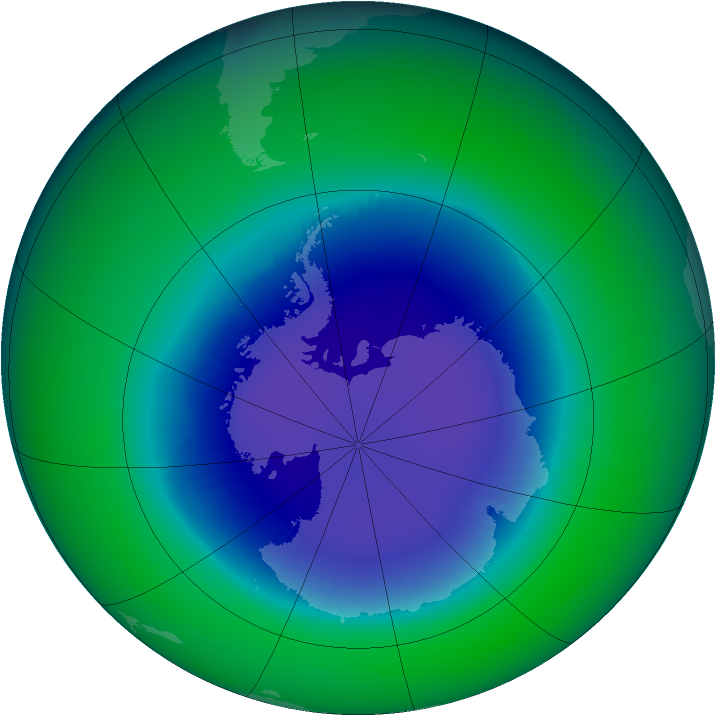 1997-September monthly mean Antarctic ozone
